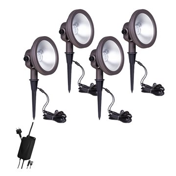 DURACELL startpakke med 4 kraftige floodspot 400 lumen inkl. transformator LV102-ORBT